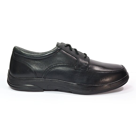 Anodyne No 12 Mens Casual Shoe Oxford Orthopedic Black Leather Extra Depth 11.5M main image 4